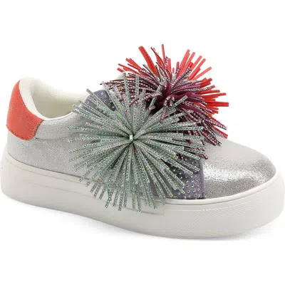 Kurt Geiger London Kids' Laney Fringe Slip-on Sneaker In Multi