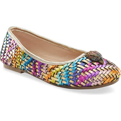 Kurt Geiger London Kids' Mini Eagle Ballerina Flat In Multi