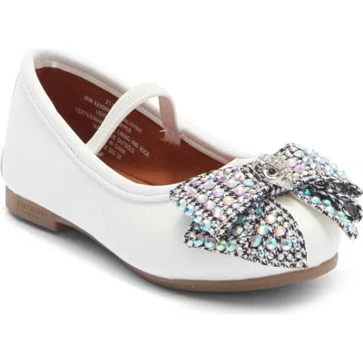 Kurt Geiger London Kids' Mini Kensington Ballet Flat In White