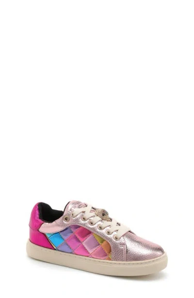 Kurt Geiger London Kids' Mini Lane Stained Glass Leather Sneaker In Multi