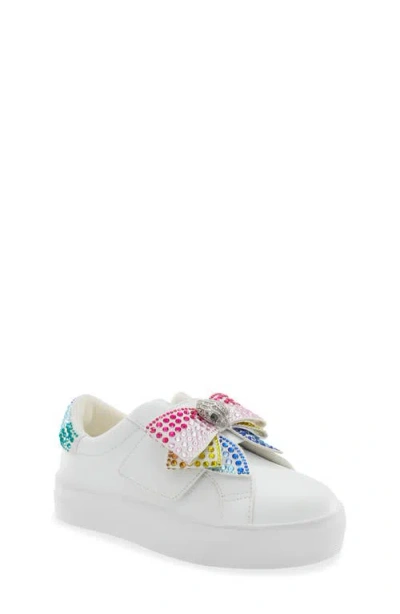 Kurt Geiger London Kids' Mini Laney Bow Sneaker In White