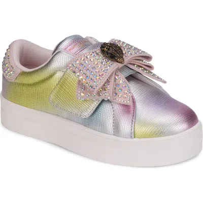 Kurt Geiger London Kids' Mini Laney Bow Sneaker In Multi