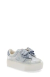Kurt Geiger London Kids' Mini Laney Bow Sneaker In Denim