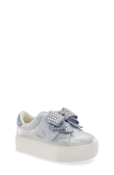 Kurt Geiger London Kids' Mini Laney Bow Sneaker In Denim