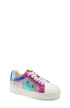 Kurt Geiger London Kids' Mini Luckson Heart Platform Sneaker In Multi