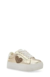 Kurt Geiger London Kids' Mini Luckson Heart Platform Sneaker In Multi