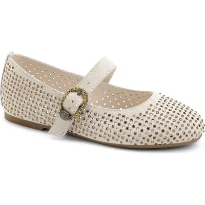 Kurt Geiger London Kids' Mini Mayfair Crystal Embellished Mary Jane Ballet Flat In Multi