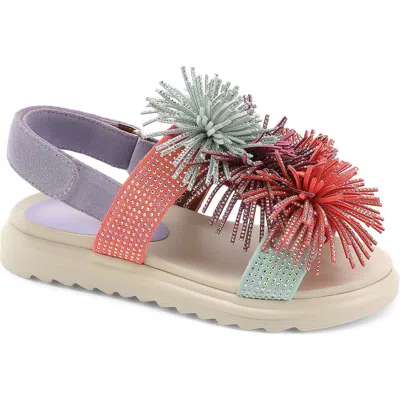 Kurt Geiger London Kids' Orson Fringe Slingback Sandal In Multi