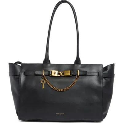 Kurt Geiger London Kingsley Leather Shopper In Black