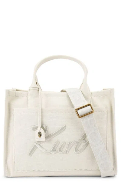 Kurt Geiger London Kurt Cotton Canvas Tote In White