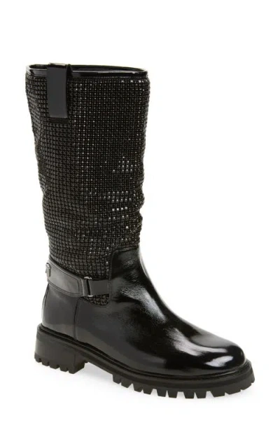 Kurt Geiger London Kurt Crystal Embellished Boot In Black