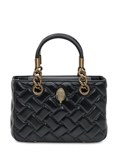 KURT GEIGER KURT GEIGER LONDON KURT GEIGER BLACK QUILTED KENSINGTON BAG WITH HANDLES