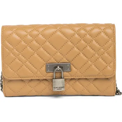 Kurt Geiger London  Brixton Leather Chain Wallet In Brown