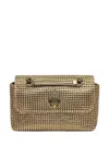 Kurt Geiger London  Golden Shoulder Bag With Crystals And Chain In Gold