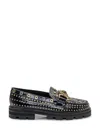Kurt Geiger London  Moccasin Leather With Studs In Black