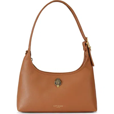 Kurt Geiger London Kurt Leather Shoulder Bag In Brown
