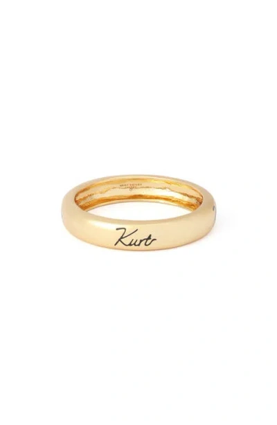 Kurt Geiger London Kurt Script Bangle In Gold