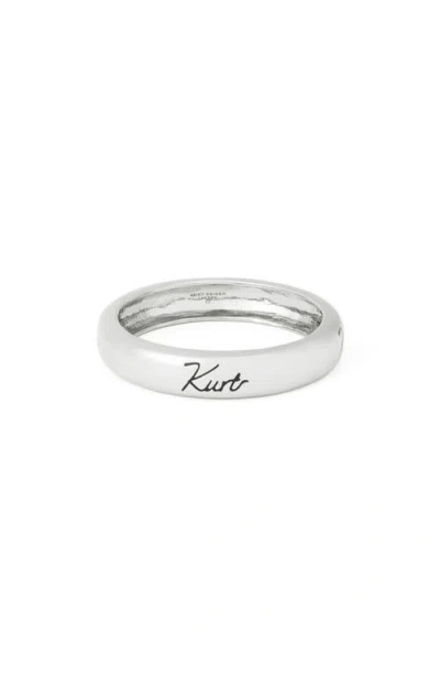 Kurt Geiger London Kurt Script Bangle In Rhodium