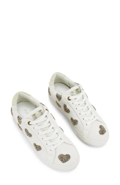 Kurt Geiger London Lane Love Sneaker In Beige Comb