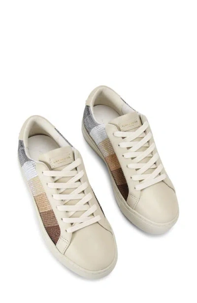 Kurt Geiger London Laney Crystal Stripe Platform Sneaker In Open Grey