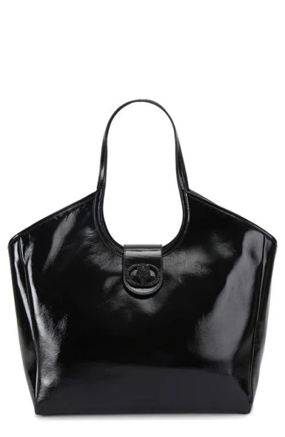 Kurt Geiger London Large Chelsea Patent Leather Tote In Black