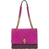 Kurt Geiger London Large Kensington Leather Convertible Shoulder Bag In Pink