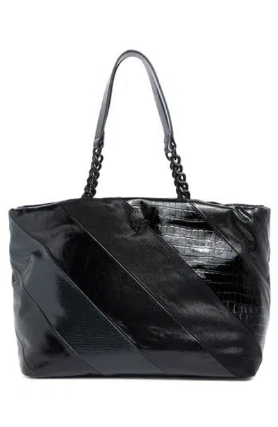 Kurt Geiger London Large Kensington Quilted Leather Shopper Bag In Black