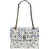 Kurt Geiger London Large Kensington Sequin Crochet Shoulder Bag In Blue