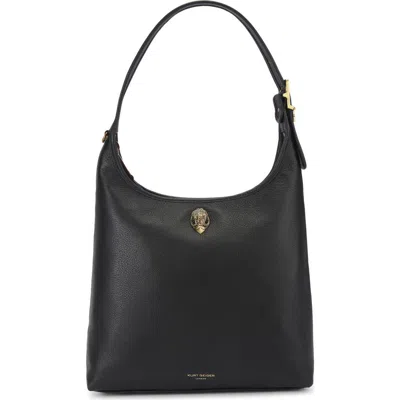 Kurt Geiger London Large Kurt Leather Shoulder Bag In Black