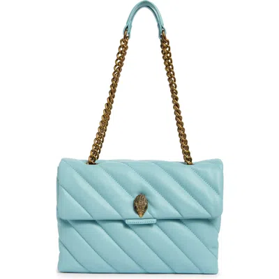 Kurt Geiger London Large Soho Leather Shoulder Bag In Blue