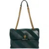 Kurt Geiger London Large Soho Leather Shoulder Bag In Green