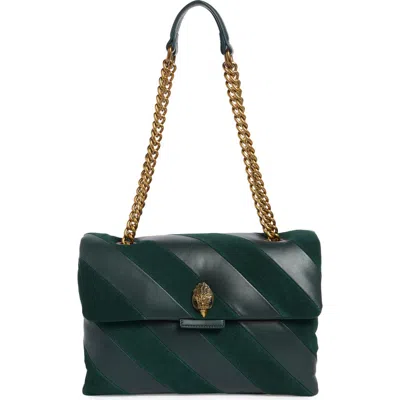 Kurt Geiger London Large Soho Leather Shoulder Bag In Green