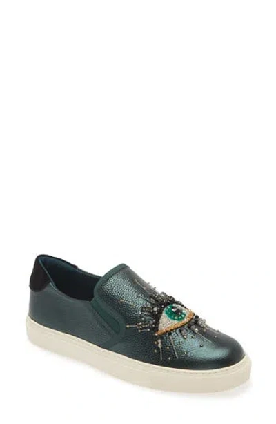 Kurt Geiger London Leah Eye Slip-on Sneaker In Green Multi