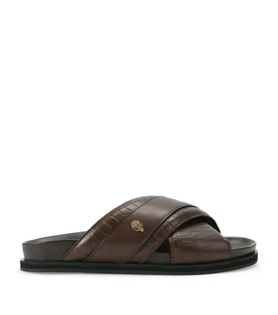 Kurt Geiger London Leather Baron Sandals In Brown