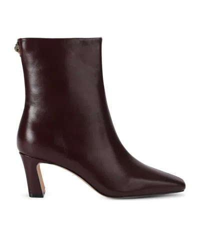 Kurt Geiger London Leather Billy Ankle Boots In Burgundy