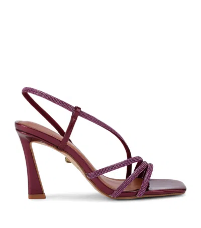 Kurt Geiger London Leather Embellished Annabel Heeled Sandals 90 In Multi
