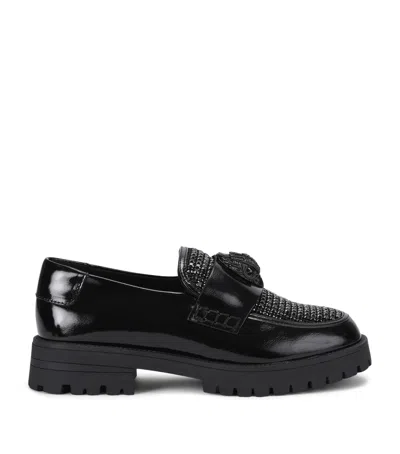 Kurt Geiger London Leather Embellished Eagle Loafers In Multi