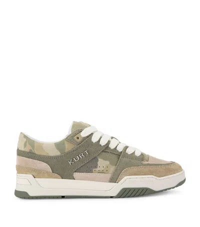 Kurt Geiger London Leather Hatton Sneakers In Green
