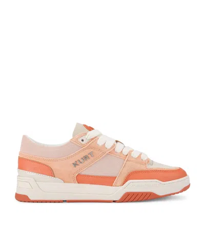 Kurt Geiger London Leather Hatton Sneakers In Orange