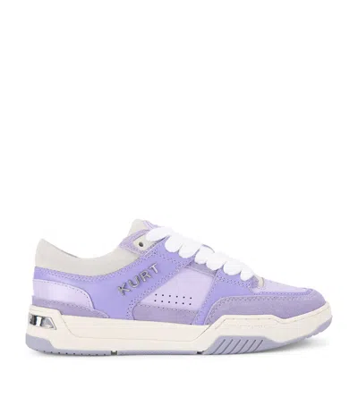 Kurt Geiger London Leather Hatton Sneakers In Purple
