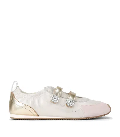 Kurt Geiger London Leather Islington Mary Jane Sneakers In White