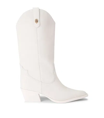 Kurt Geiger London Leather Kurt's Cabana Kiss Cowboy Boots 50 In White