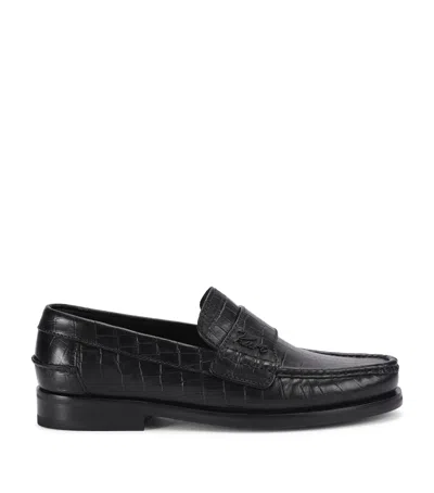 Kurt Geiger London Leather Lombard Loafers In Black