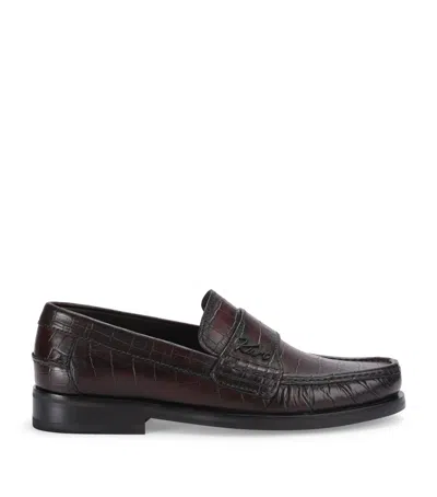 Kurt Geiger London Leather Lombard Loafers In Red