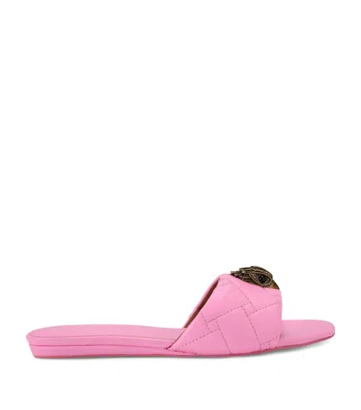 Kurt Geiger London Leather Quilted Kensington Sandals In Pink