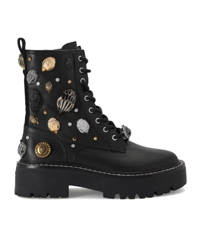 Kurt Geiger London Leather Woolwich Eagle Boots In Multi