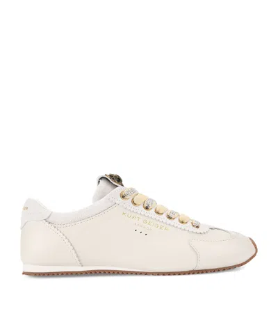 Kurt Geiger London Leather-suede Islington Sneakers In White