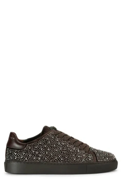 Kurt Geiger London Lennon Crystal Sneaker In Brown