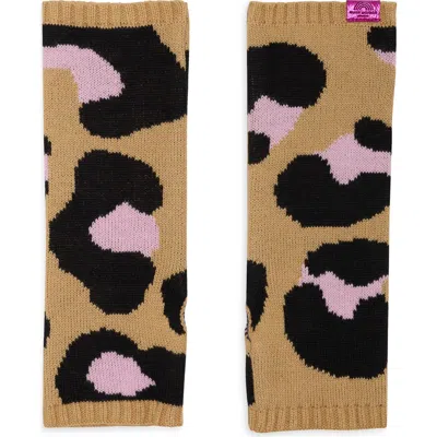 Kurt Geiger London Leopard Arm Warmers In Brown