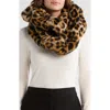 Kurt Geiger London Leopard Print Faux Fur Infiniry Scarf